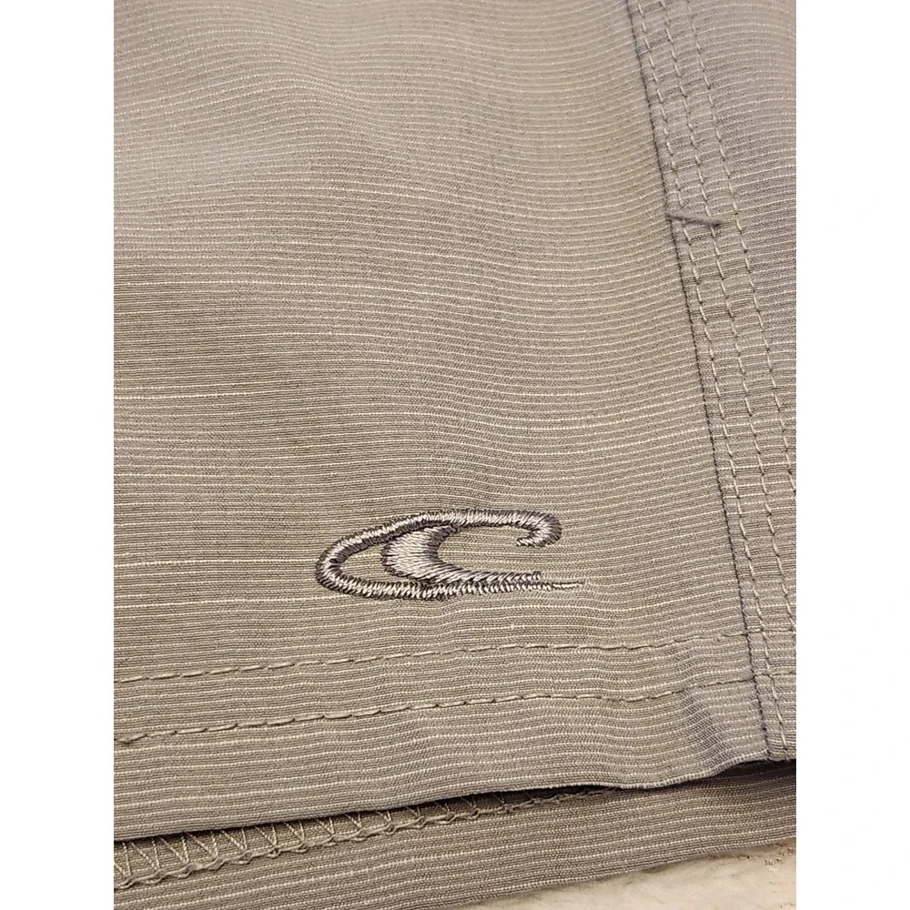 O'Neill Hybrid Shorts Mens 36 Gray Stretch Boardwalk Walk Flat Front Shorts Surf
